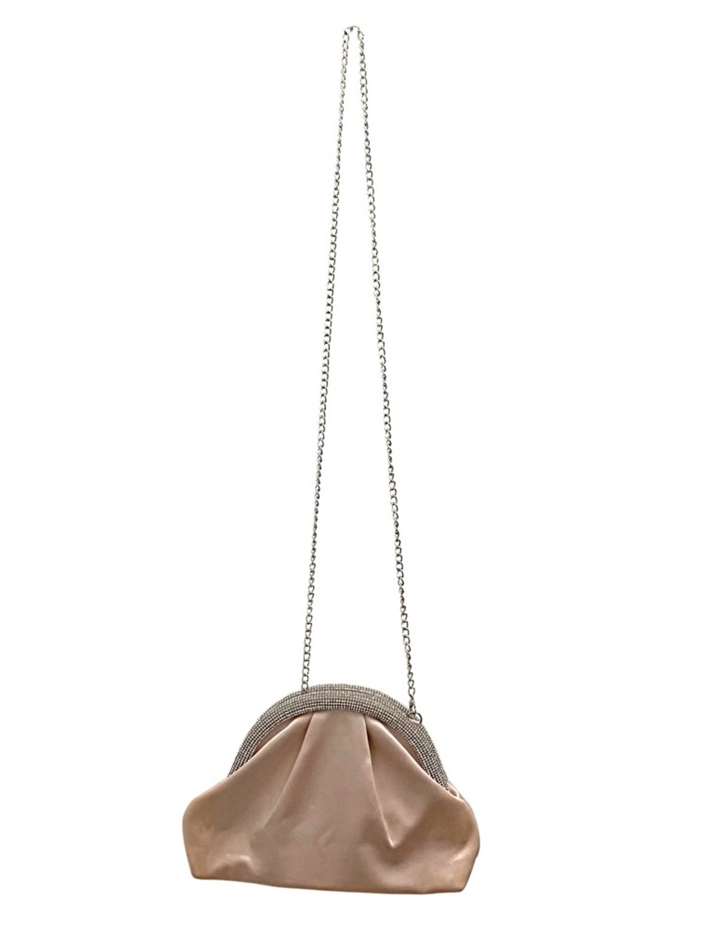Madison West Light Pink Satin Evening Bag - Crossbody / Clutch